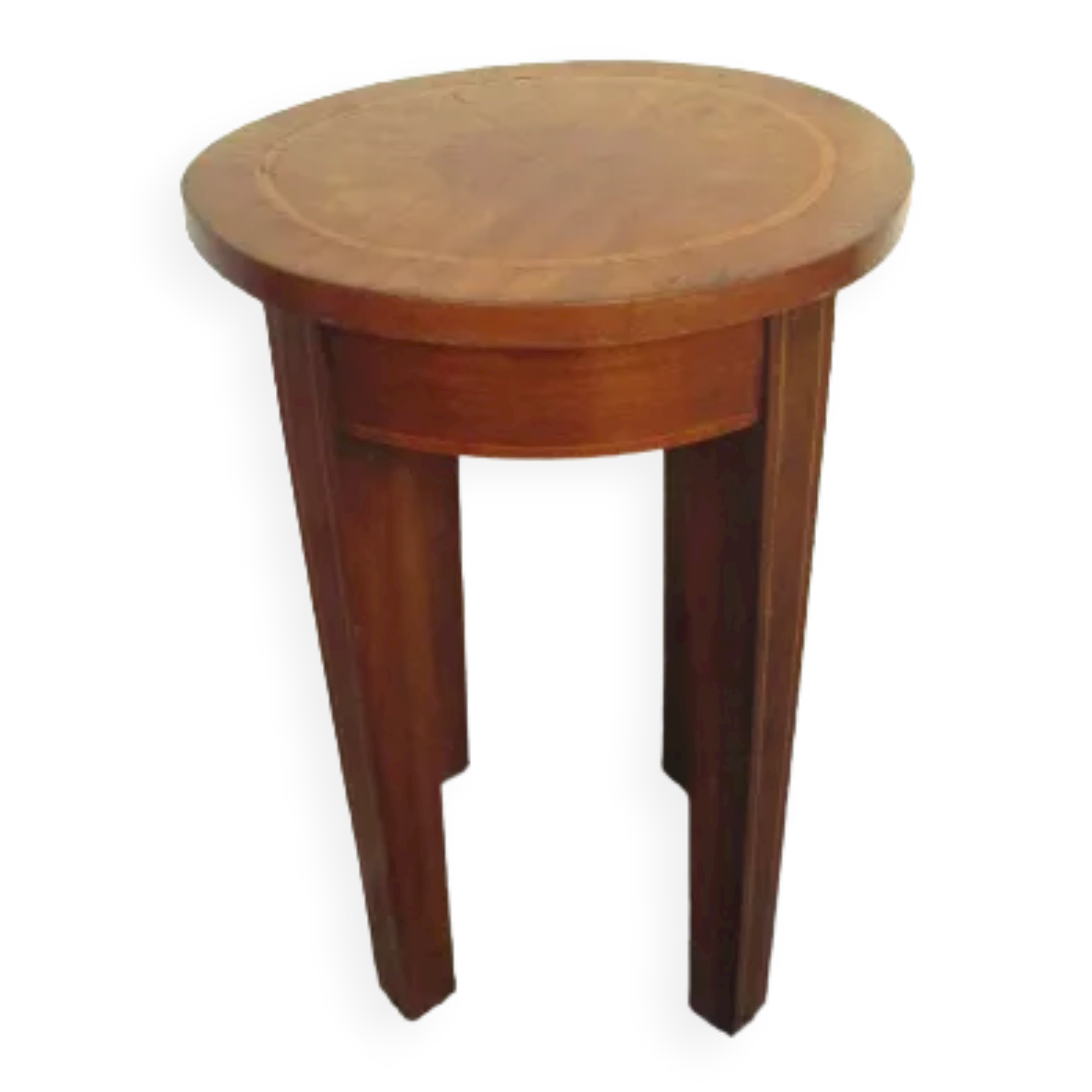 Small pedestal table or antique harness in inlaid wood