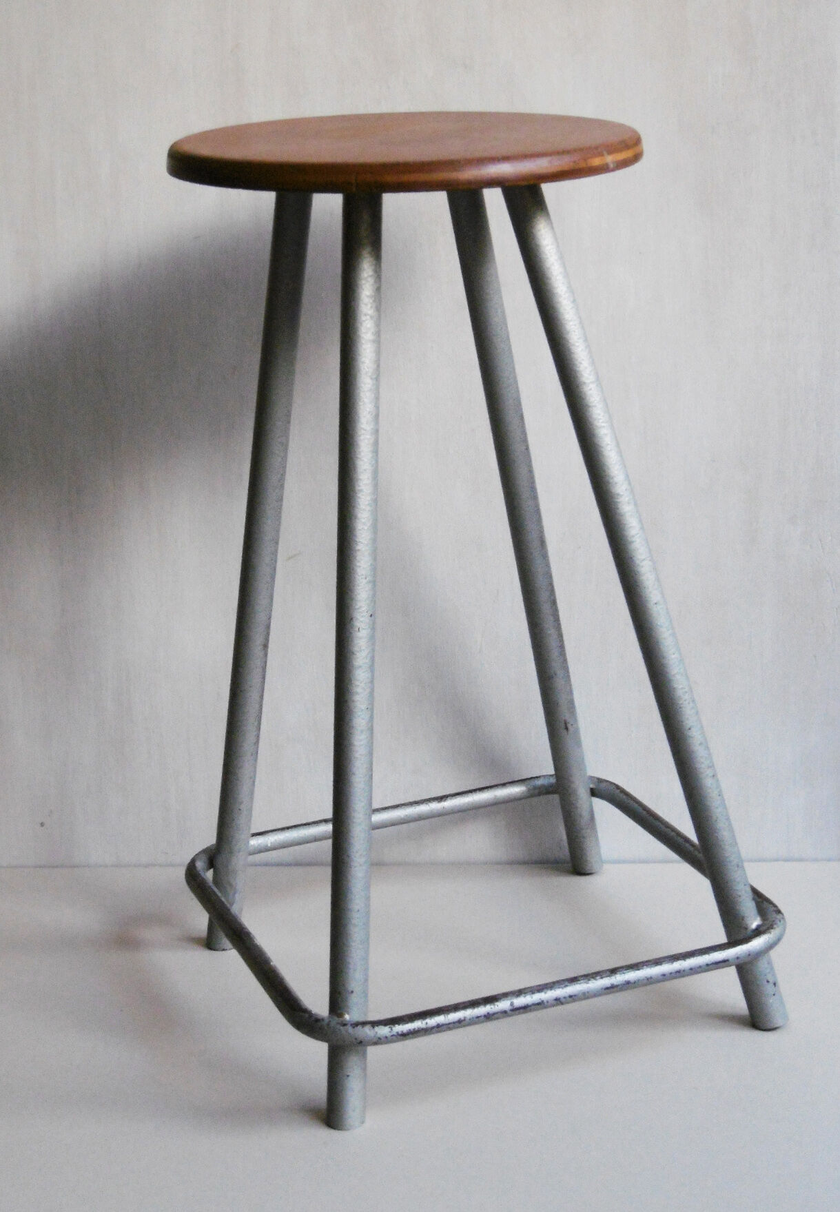 Wood and metal stool