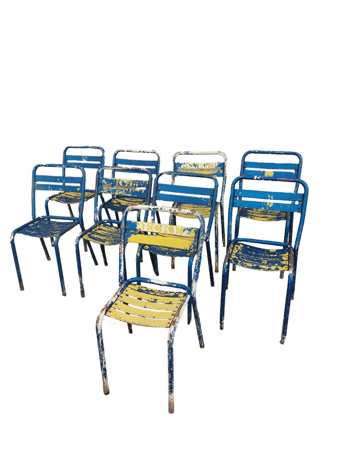 Set of 9 Tolix chairs