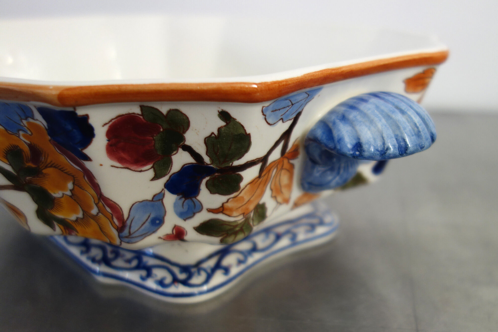 Tureen Gien on its model tray Peonies