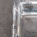 Crystal and glass paste ashtray Daum design from the 80s