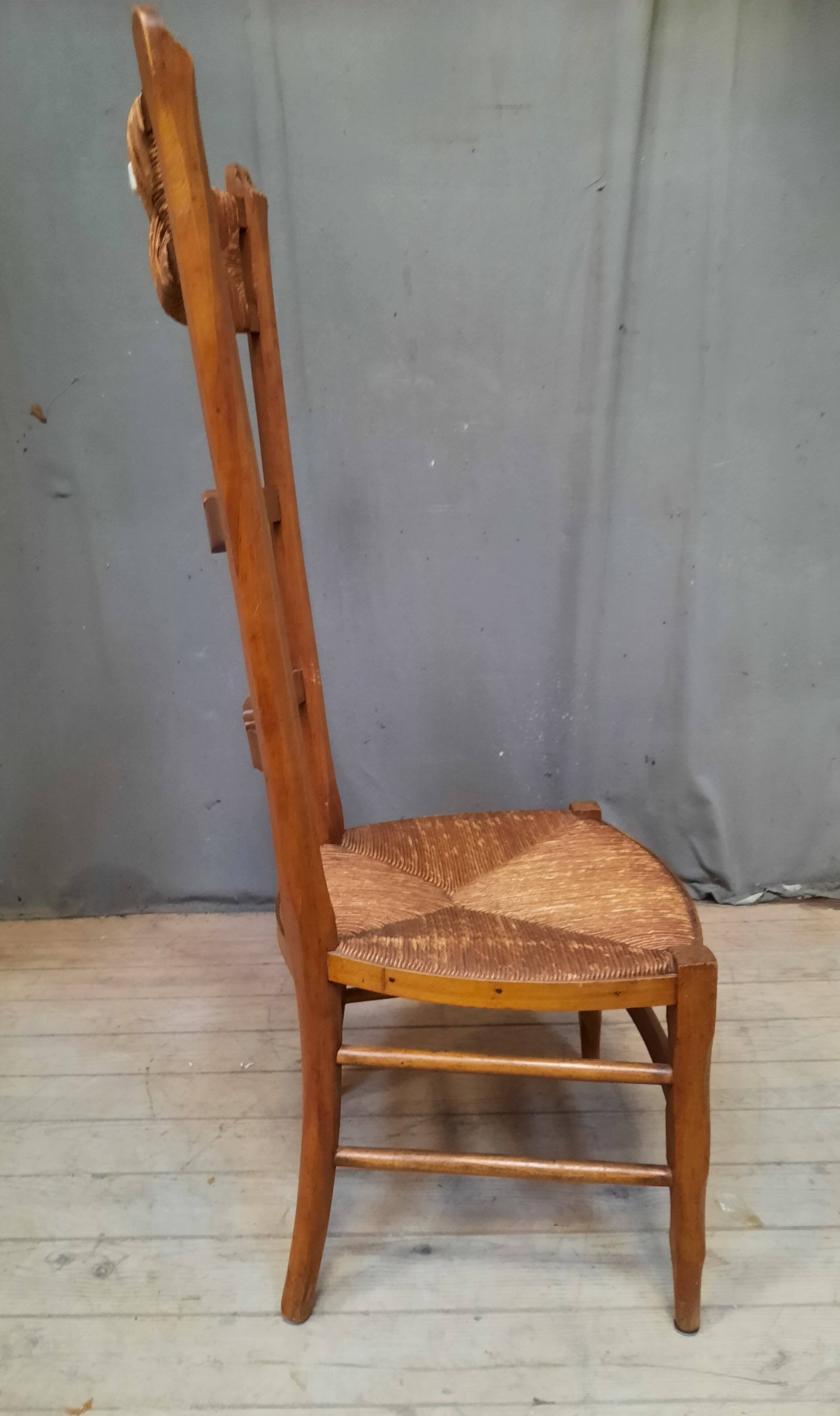 Straw fireside chair