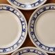 4 vintage earthenware dessert plates with floral pattern