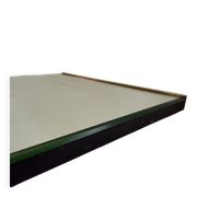 Minimalist rectangular wall mirror with a brass frame, 1960s, Germany