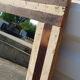 Rectangular mirror in polychrome wood