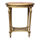 French Louis XVI style giltwood table. Marble top. Late 19th century.