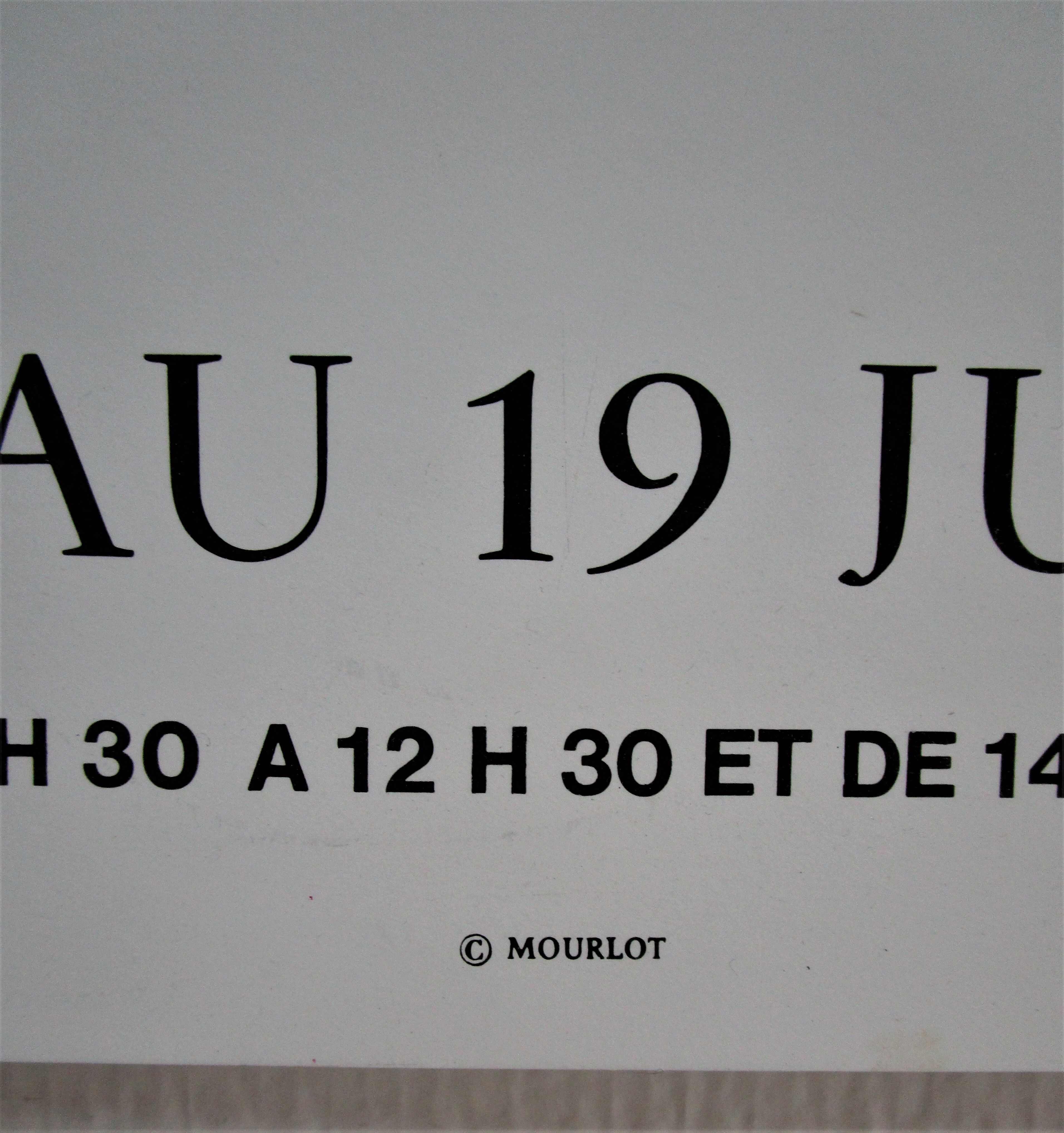 Original poster Mourlot Picasso gallery Schmitt Paris 1986