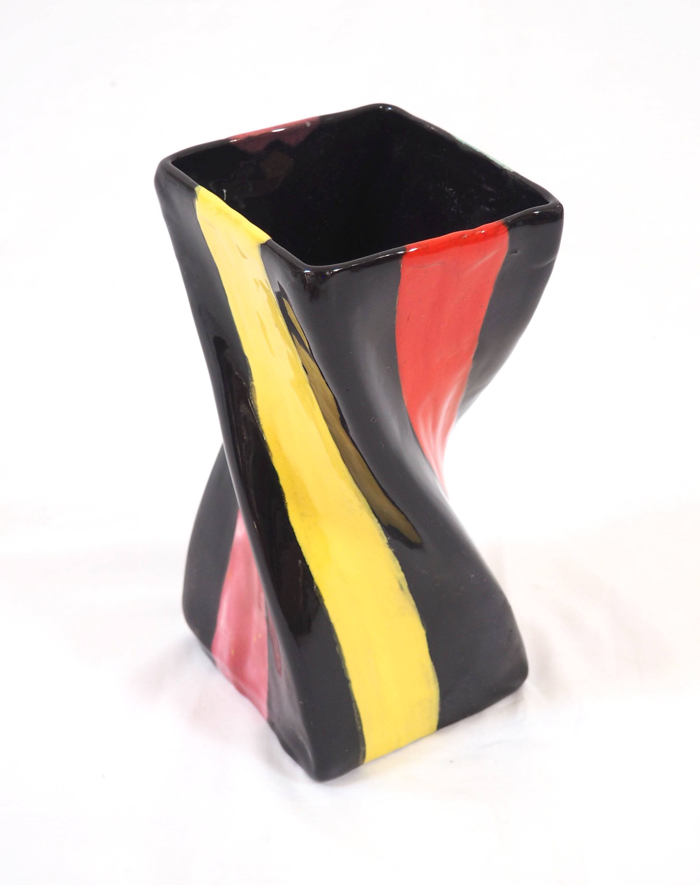 Multicolored ceramic vase