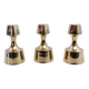 Set of 3 Scandinavian brass candle holders