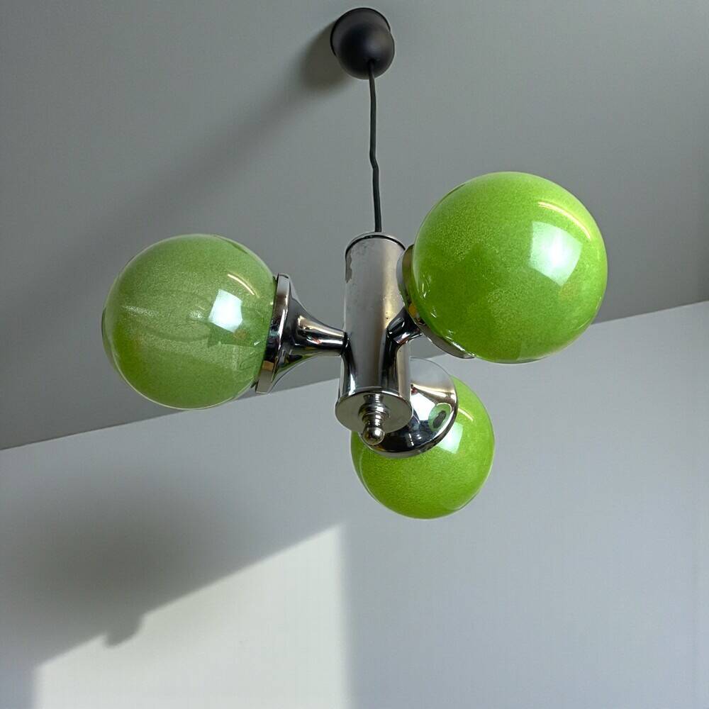 Space Age 3-light Sputnik chandelier