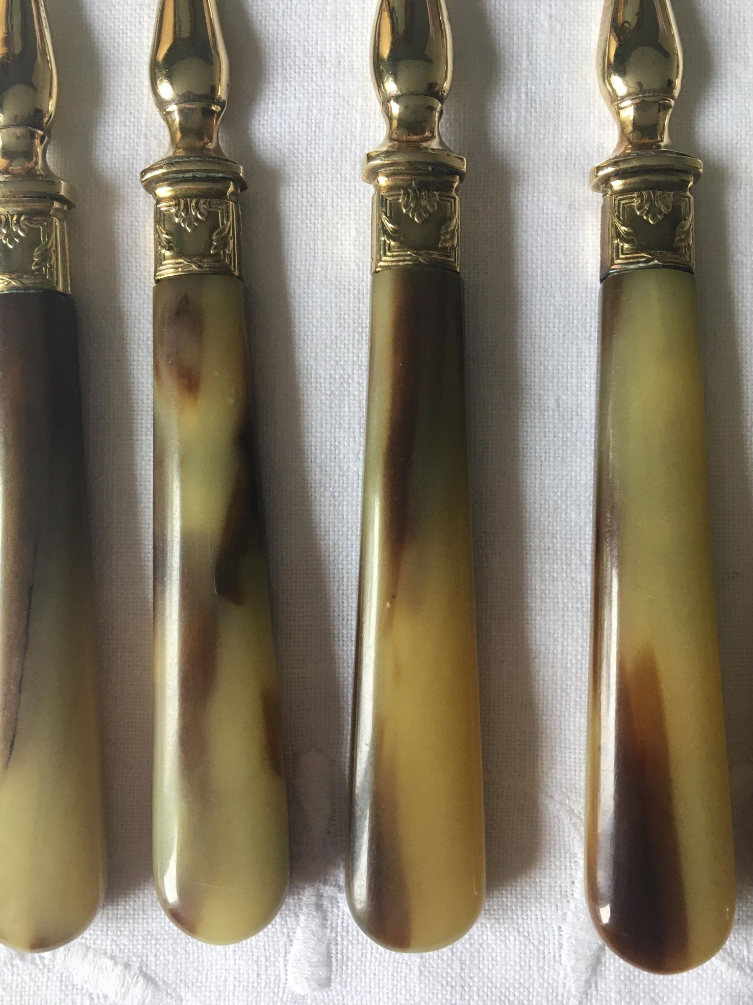 Golden vintage forks