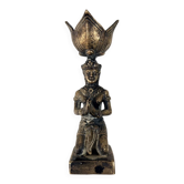 Asian bronze statuette / candlestick from the 1950s.