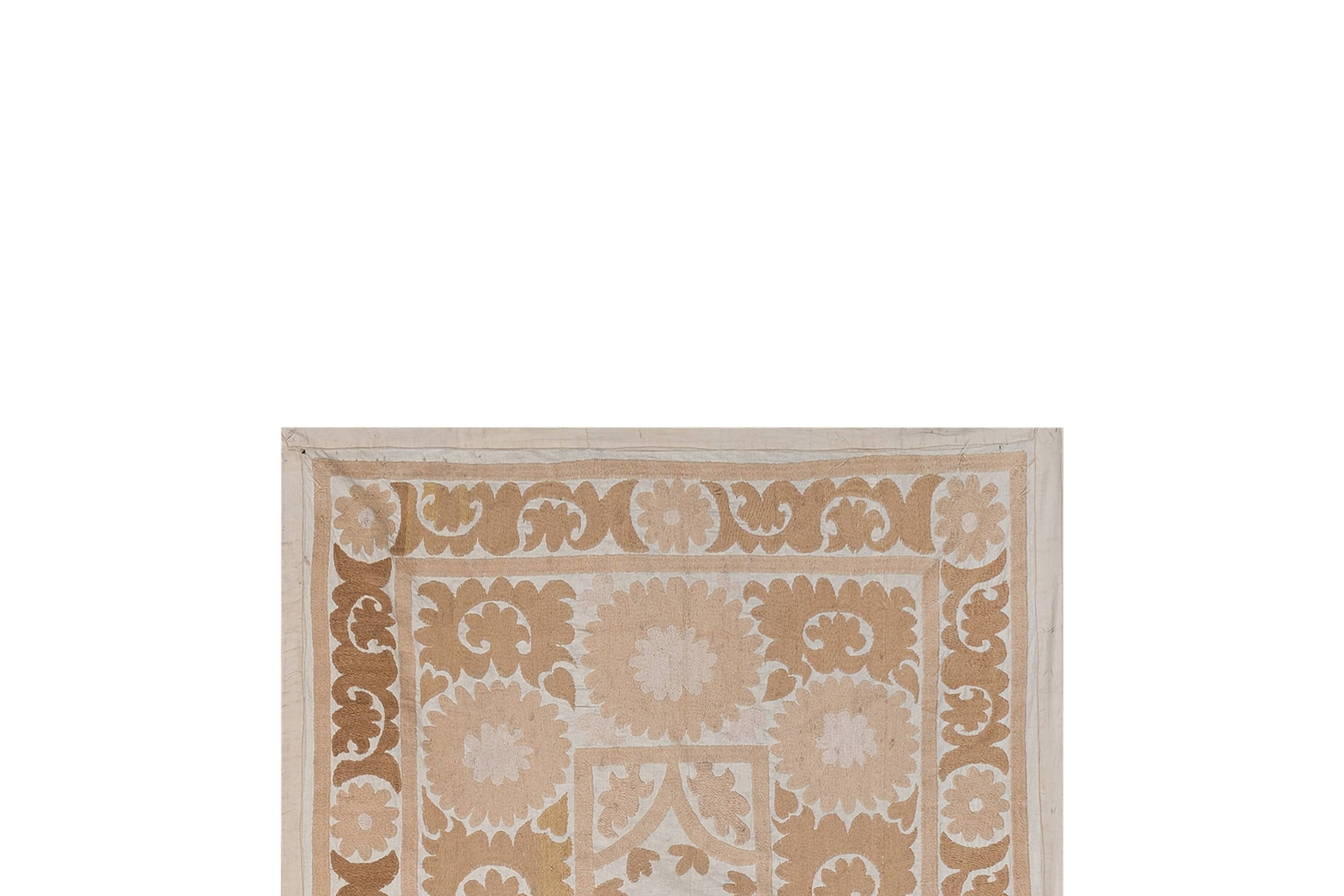 Hand knotted rug, vintage turkish rug 103x132 cm
