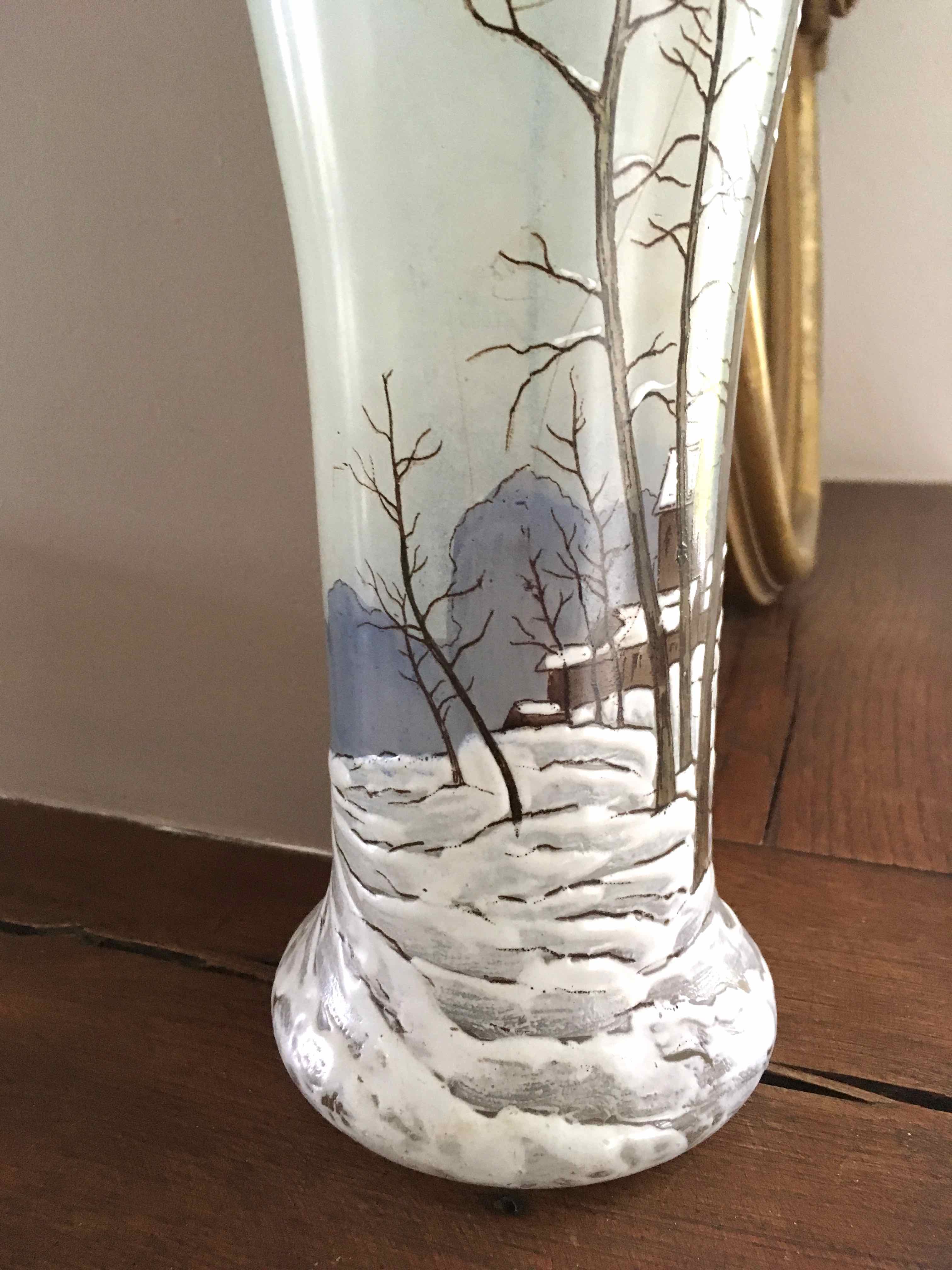 Glass paste vase 50s