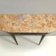Ebonized Beech Console with a Demilune Macchiavecchia Marble Top attr. to Paolo Buffa
