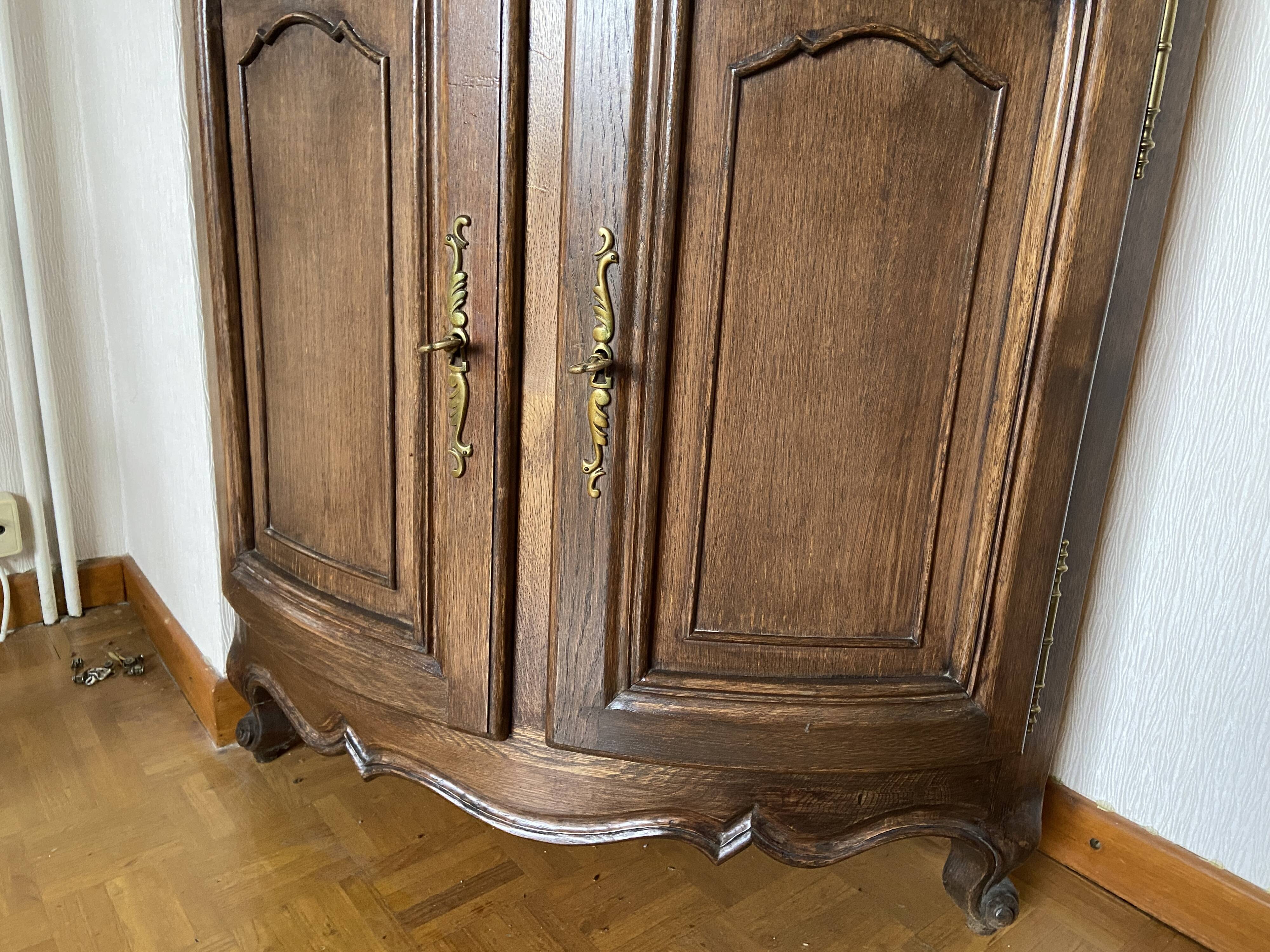 Corner neo louis xv oak corner furniture french vintage mid century alsatian alsace