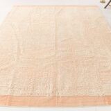 8x10 Pale Orange Beige Handmade Vintage Oushak Rug