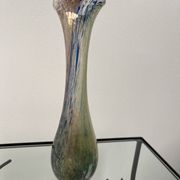 Tall vase, multicoloured handcrafted glass.
