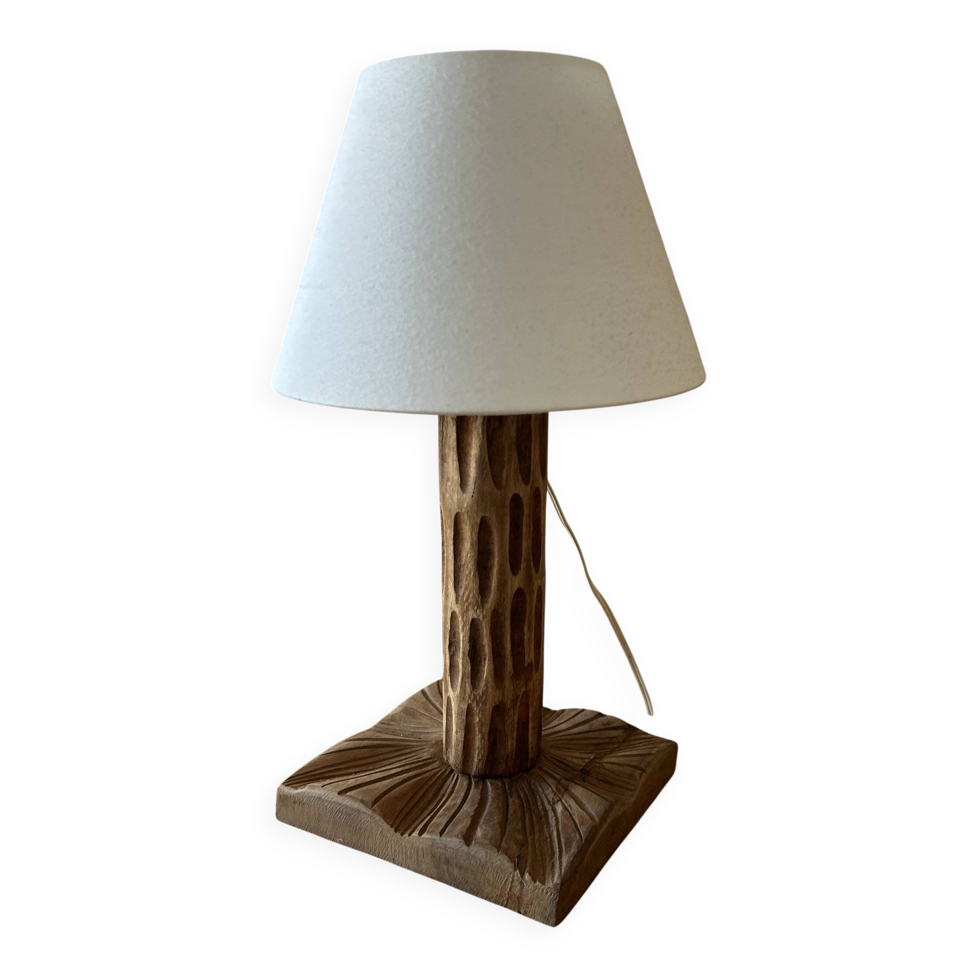 Vintage wooden table lamp