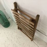 Folding wood stool