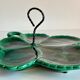 Vintage Glazed Ceramic Barbotine Dish