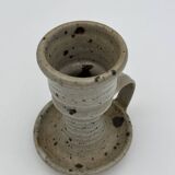 Vintage candle holder in pyrite stoneware Gustave TIFFOCHE