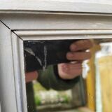 Old grey patinated mirror