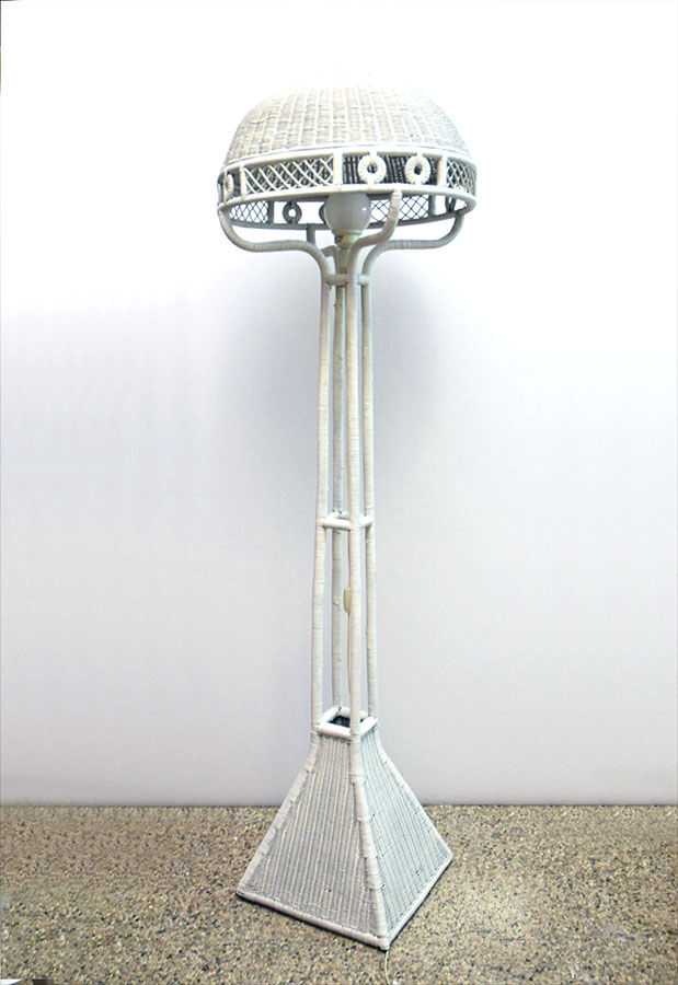Italian mid-century rattan floor lamp, 1950s