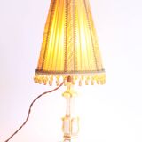 Lampe de table en verre doré opalin, années 1920