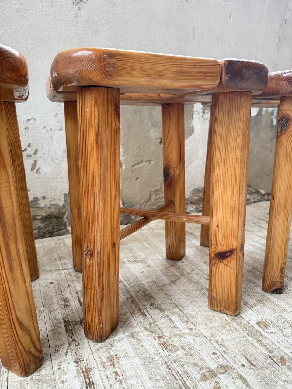 Set of 6 Olof Ottelin stools, Finland 1950.