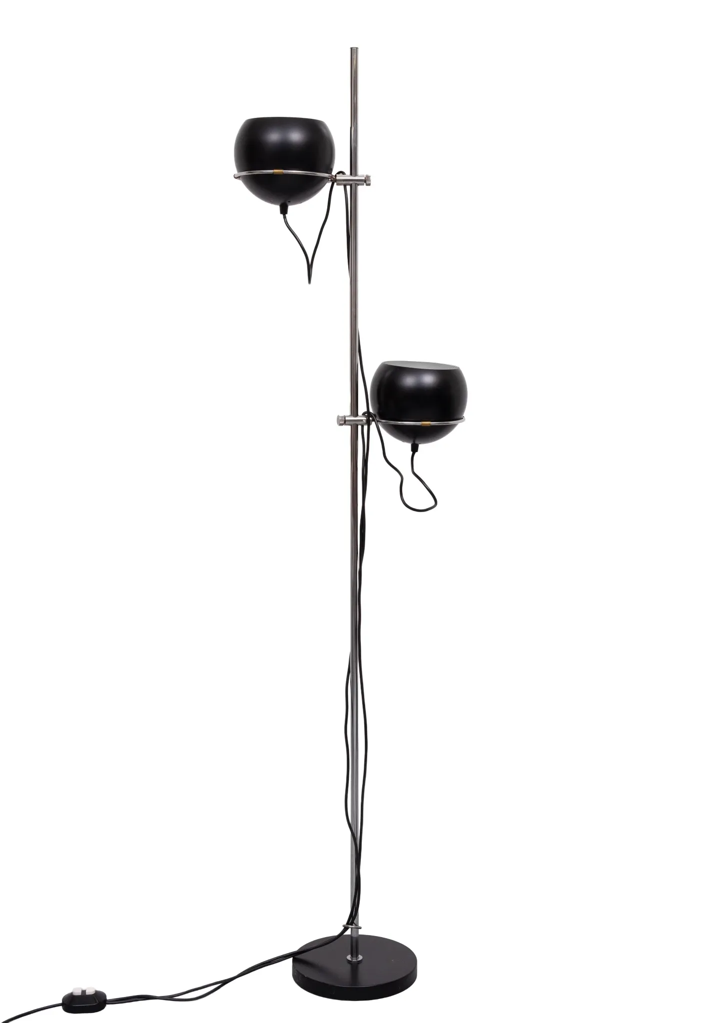 Lampe de sol Space Ace double œil Ball années 1970 Hollande