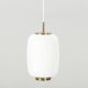 Two large glass Bent Karlby hanging lamps model Kina, Denmark 1960's
