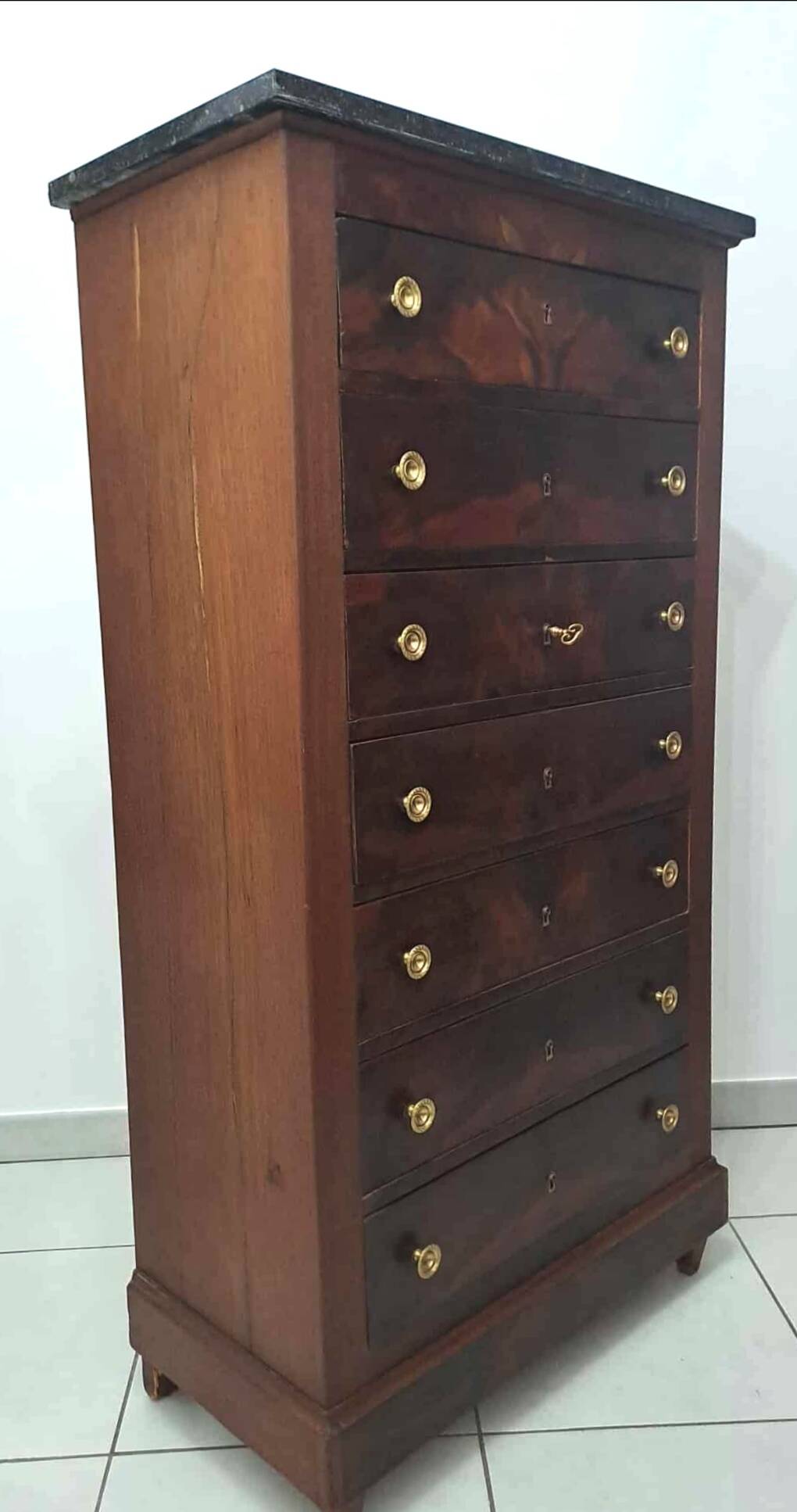 Semainier acajou Empire Restauration