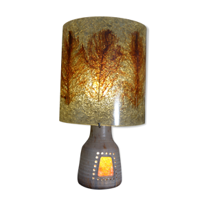 Lampe vintage en céramique - accolay 1960