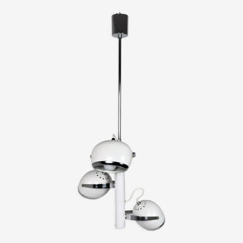 Ceiling lamp 3 reflectors lacquered white 1960