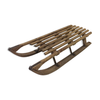 Anicenne wooden sledge made by The Burin Ets in the 50s/60s