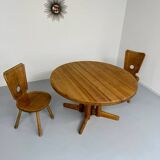Antique solid pine table, Scandinavian design Rainer Daumiller, 70s