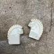 Pair of ceramic squirrels from Limoges signed Rys