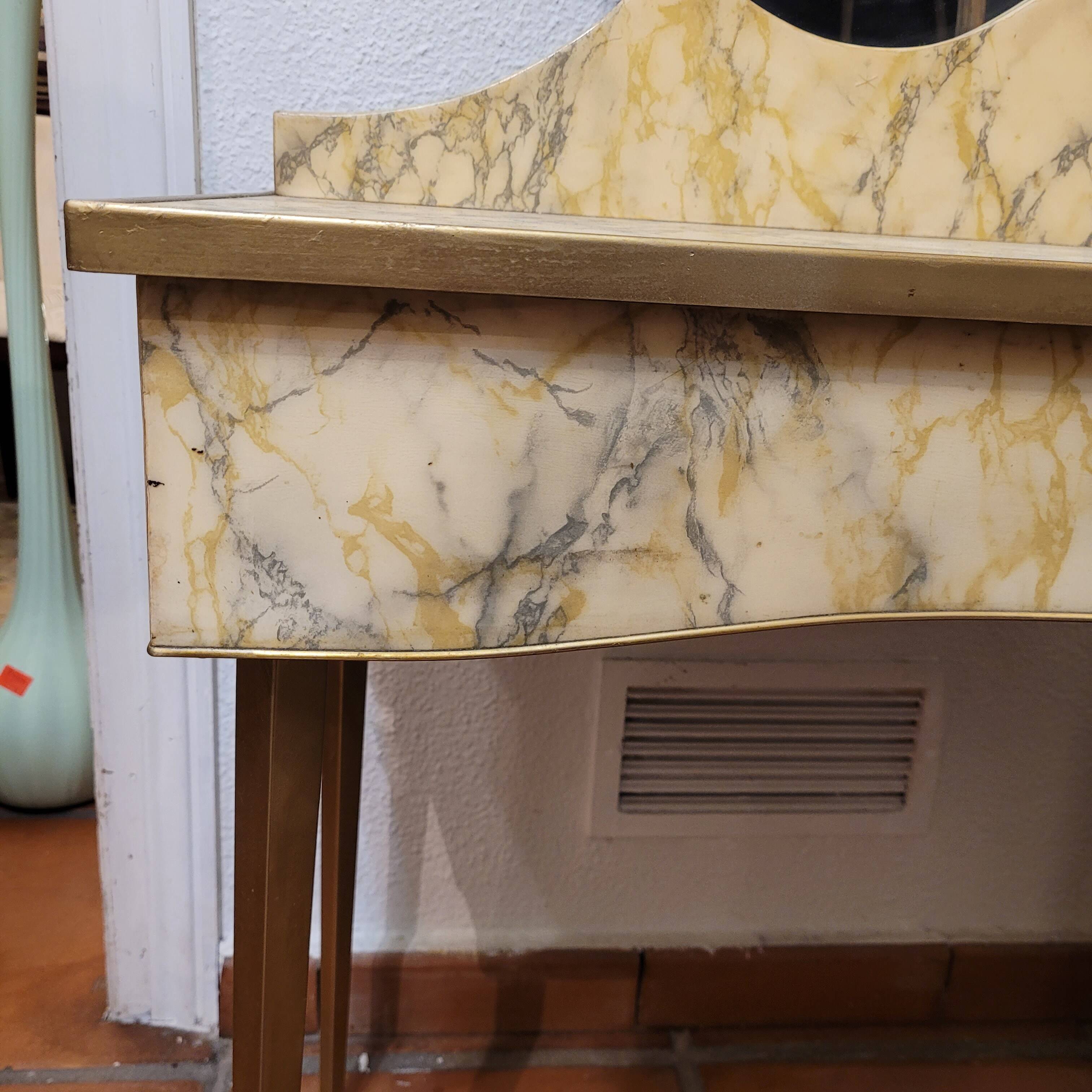 Art Deco dresser, parchment, mid-century, 50s – Italy