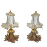 Pair of Murano glass lamps