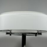 1970s 1980s Ceiling Lamp by Honsel Leuchten Germany in Glass & Chrome