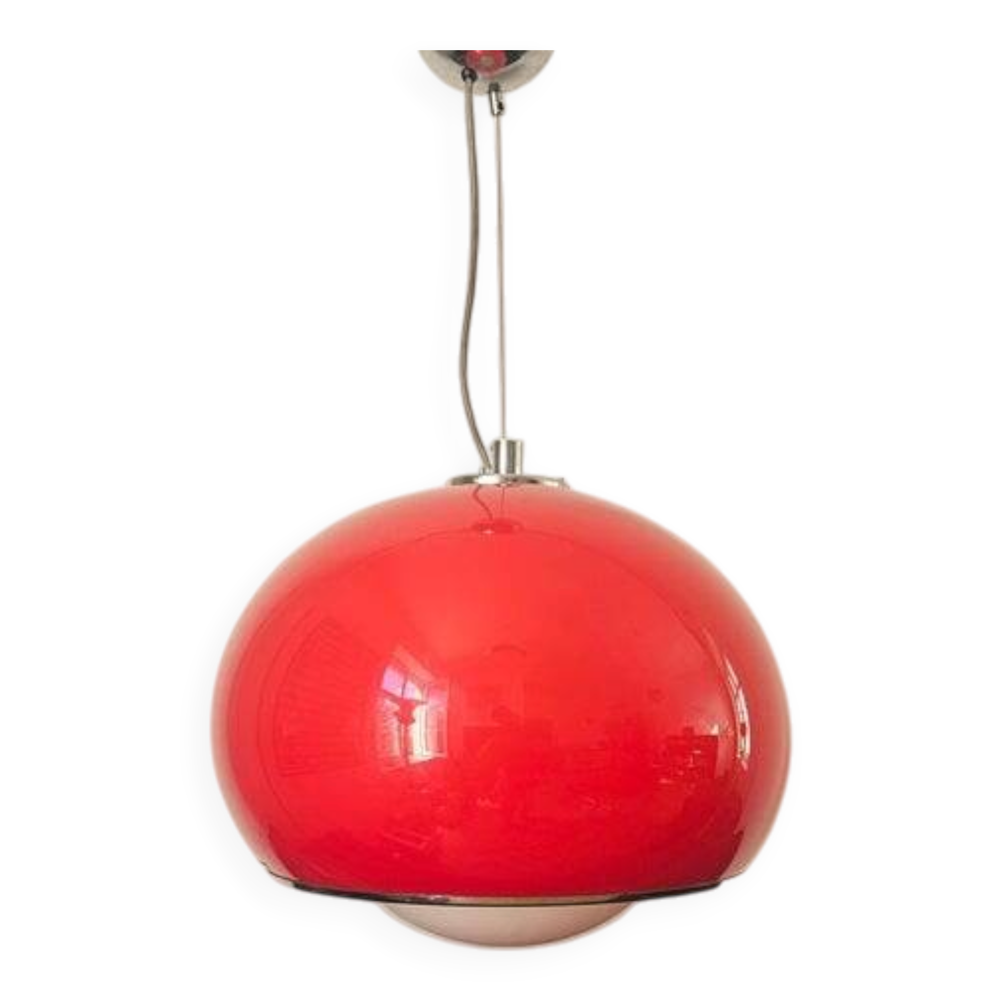 Large Midcentury Pendant Meblo, Space Age, Harvey Guzzini, Italy, 1970s
