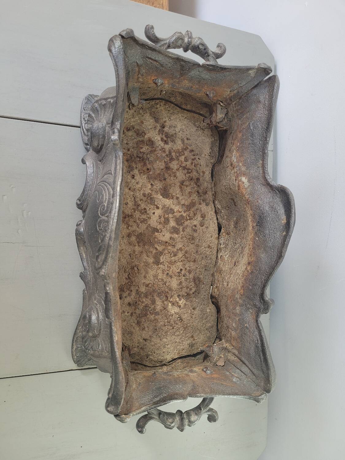 Antique cast iron planter