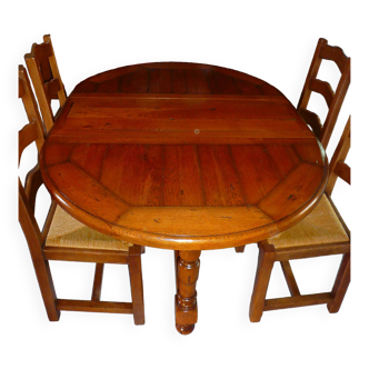 round table + 4 chairs