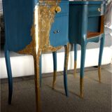 bedside table, blue deep, however.