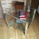 Coffee table beveled glass Pierre Vandel 70s