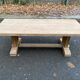 Renovated monastery dining table in solid oak from the 19th century, 215cm.