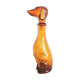 Glass dachshund decanter from Empoli, Italy 1960