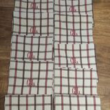 Ensemble de 12 serviettes de table vintage