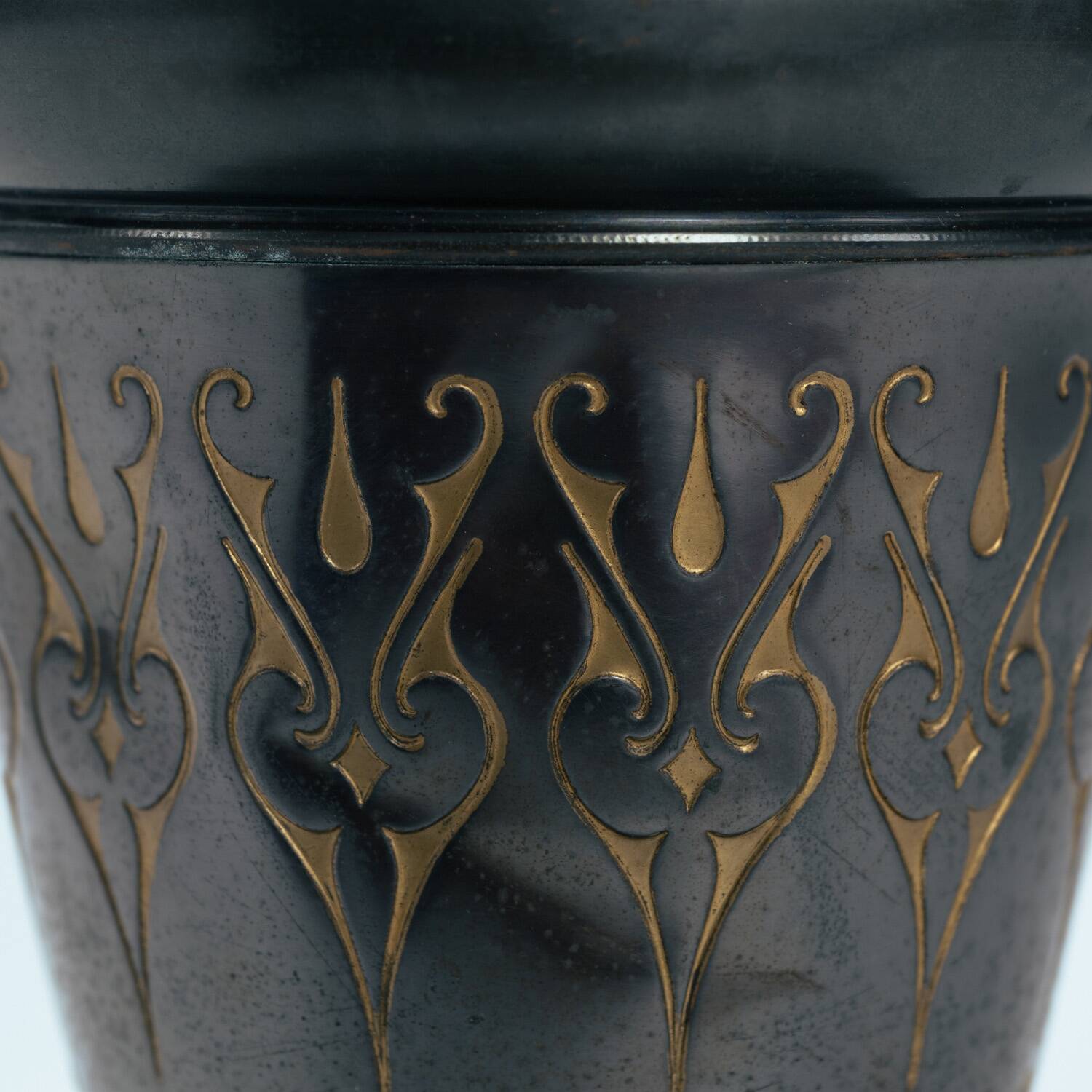 Dutch Art Nouveau occasional table with floral relief decor, 1920s